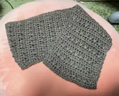 Mグレー 編み物 スヌード