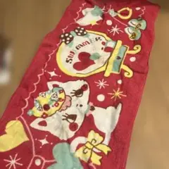 カラフルな猫のフェイスタオル