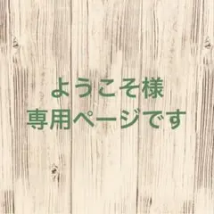 【ようこそ様　専用ページです】