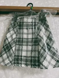 snidel スナイデル ロービングチェックスカショーパン WHT