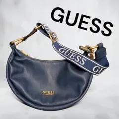 GUESS ゲス ワンショルダー y2k ハーフムーン ネイビー ゴールド金具のサムネイル