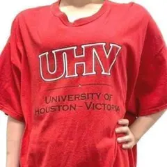 ビンテージ Tシャツ UHV レッド 赤 古着ビンテージ