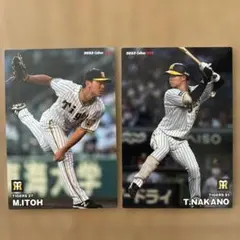 阪神タイガース カルビー プロ野球カード 2枚セット 伊藤将司 中野拓夢