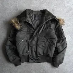 【入手困難】USA製 アルファインダストリーズ N-2B フライトジャケット S ALPHA アルファ MADE IN USA N-2B フライトジャケット BLACK