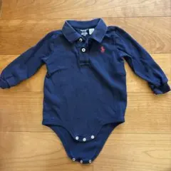ラルフローレン襟付きロンパース/12M/80/ネイビー