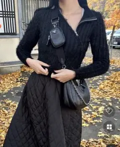 NUGU ファスナー　アンゴラニット