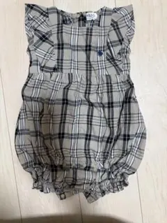 Polo チェック柄ロンパース 80サイズ