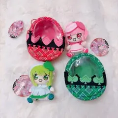 しゅごキャラ ラン スゥ ぬいぐるみ　ポーチ 4個セット　平成女児　日奈森あむ しゅごキャラ ラン スゥ ぬいぐるみ ポーチ 4個セット 平成女児 日奈森
