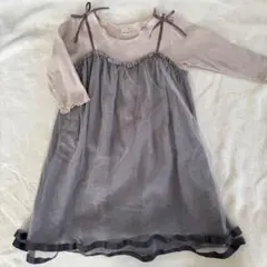 petit main チュールワンピース 長袖　110cm