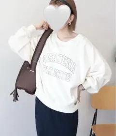 AMERICAN HOLIC カレッジロゴ ドルマンスウェット