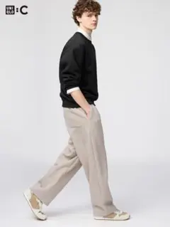 UNIQLO:C スウェットワイドパンツ ベージュ M