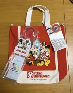 【未使用】ディズニー　40周年　ショルダーバッグ　グランドフィナーレ　エコバッグ 未使用】ディズニー 40周年 ショルダーバッグ グランドフィナーレ エコ