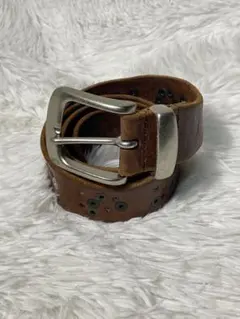 希少　マリテ＋フランソワジルボー 本革 スタッズ　レザーベルト ブラウン