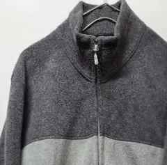 グレー フリースジャケット ハイネック