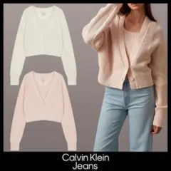 Calvin Klein Jeans クロップドカーディガン ピンク