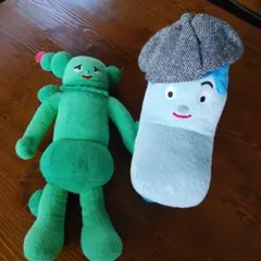 みいつけた　サボさん38cm／コッシー24cm　ぬいぐるみ　中古品