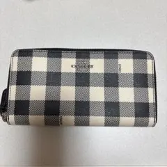 COACH コーチ F39145 チェッカーボード ラウンド長財布 正規品