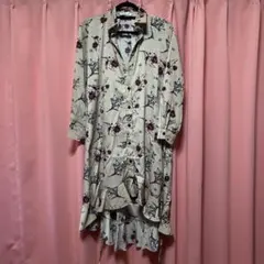 fifth 花柄フリルワンピース ベージュ