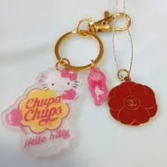 シャネル 　カメリア　ノベルティチャーム に　チュッパチャプス キーホルダー付きのサムネイル