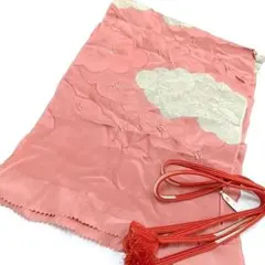 F10 帯揚げ 帯締め セット 赤茶