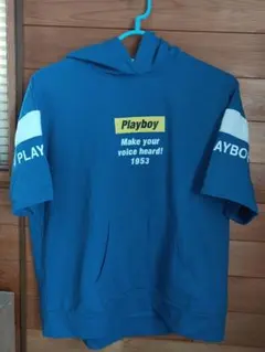 Playboy フード付き Tシャツ 青 1953のサムネイル