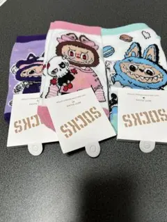 キッズ靴下 3足セット キャラクター柄