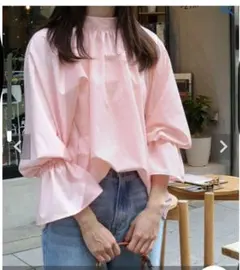 キャンディースリーブギャザーブラウス　　Pierrot