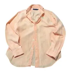 レディース❤️ラルフローレン❤️リネン100　オレンジ 　シャツ★