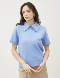 【新品未使用】ミラオーウェン　2wayミドルゲージハーフスリーブポロニット