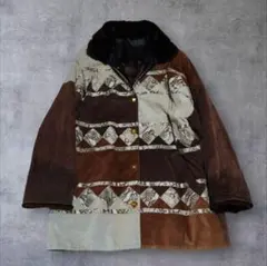 希少 OLD LEATHER レザージャケット コート 本革 ボア ヴィンテージ