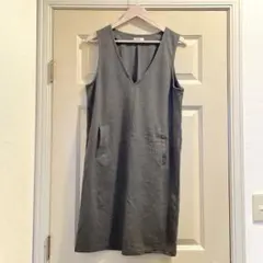GLACIER グレー Vネック ワンピース M