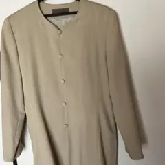 ノーカラージャケット ベージュ Ｍ？？？