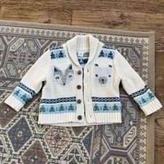 baby GAP ニットカーディガン 12-18ヶ月　カウチンニット