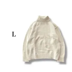 ローゲージタートルネックセーター 【L】 ニット シンプル ユニセックス 厚手