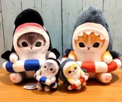 モフサンド サメにゃん・シャチにゃん　浮き輪でエンジョイ　BIG・マスコット４種