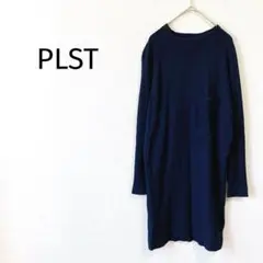 Z◇PLST＊プラステ◇ チュニックワンピース ２ 長袖 ネイビー 紺 伸縮性