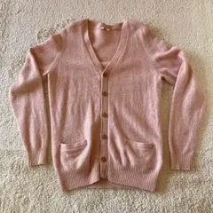 UNIQLO ユニクロ ウール100% カーディガン ピンク Lサイズ
