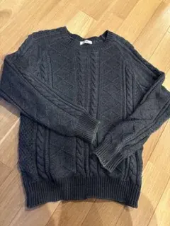 nest Robe 炭黒ケーブルニットセーターのサムネイル