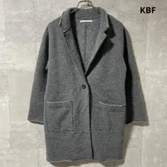 KBF グレー チェスターコート ウール混　シンプルのサムネイル