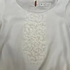 KUMIKYOKU 組曲　フリル　七分袖ブラウス　シフォン　入学式