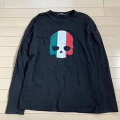 6.4ハイドロゲン ロンT XL 黒 イタリア スカル 長袖 Tシャツのサムネイル
