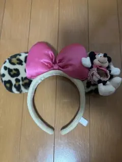 ミニーマウス ヒョウ柄カチューシャ