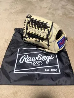 Rawlings 軟式グローブ ネイビー/オレンジ 上沢直之モデル - メルカリ
