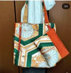 和風トートバッグとポーチセット