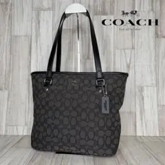 50 COACH コーチ　シグネチャー　トートバッグ　ハンドバッグ