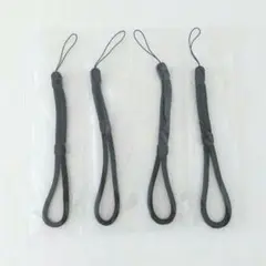 黒 ストラップ 4個セット まとめ売り シンプル スマホ 小物 ハンドメイド