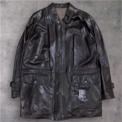 vintage lamb leather coatスペイン 日本製 ブラウン
