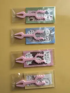 新品未開封】ちいかわ ポロショコラ 特典 さすまたフォーク＆ステッカー 4セット