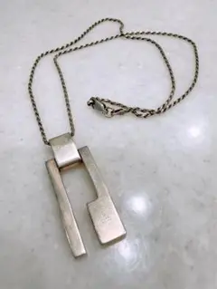 ⭐︎GUCCI⭐︎Gバー ネックレス ペンダントトップ SV925 社外チェーン付のサムネイル