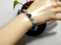 天然石 ラリマーブレスレット 内周17.2cm 　　250720277